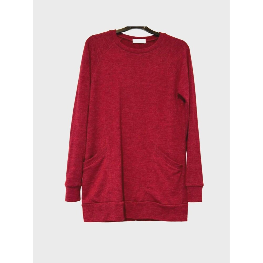 Sweater Light Weight Small You & Me Burgundy Long Sleeve Casual NWOT